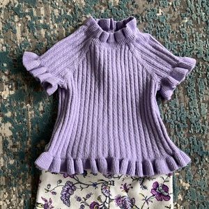 Janie and Jack 6-12 Months Girls Pullover Short Sleeve Sweater
